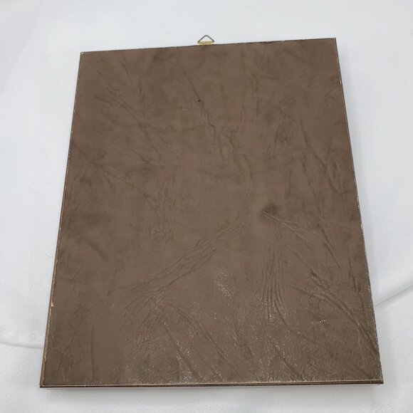 VTG Our Lady of Loreto 3D Plaque Icon In Gold & Black Velvet Frame 7.75" x 6" - Picture 6 of 9